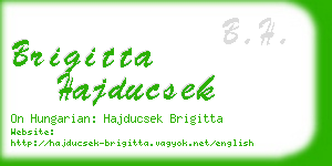 brigitta hajducsek business card